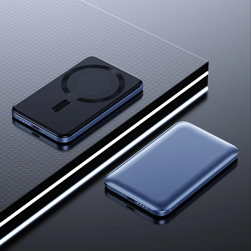 Thin Wireless Power Bank Magnetic PD20W 5000mAh Portable Fast Charging External Battery for Magsafe For iPhone 16 15 14 13