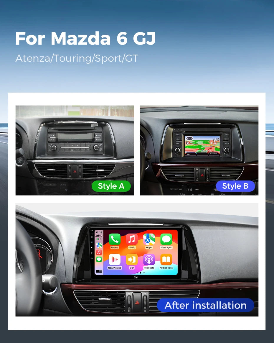 Ainavi Car Multimedia Player For Mazda 6 GJ Atenza 2013 2014 2015 Touring Sport GT wireless Carplay Android Auto 4G Wifi 2din