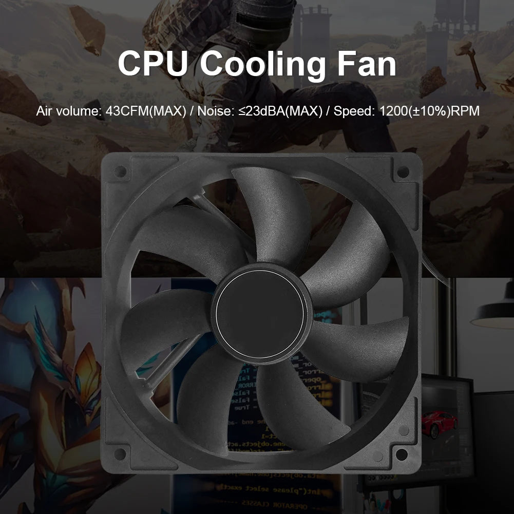 120mm 4 Pin PC Computer Case Cooling CPU Cooler Fan DC 12V Quiet Silent Radiator Heatsink