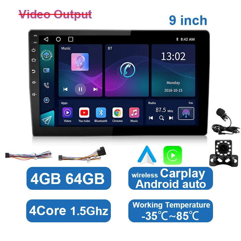 ESSGOO 2 Din Car Radio Carplay Android Auto 7 9 10 Inch 4G 64G Universal Multimedia Player DSP FM RDS AHD GPS WIFI Autoradio