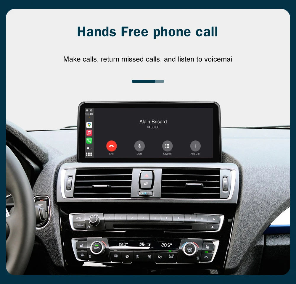 10.25'12.3' Wireless CarPlay Android Auto Multimedia Display Screen For BMW 1 2 3 4 Series F20 F21 F22 F30 F31 F32 F33