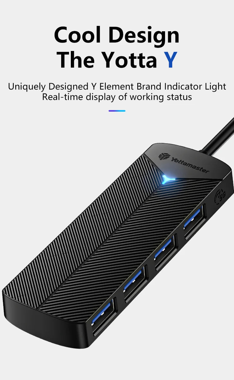 Yottamaster 5Gbps 4-in-1 USB3.0 Hub USB HUB Adapter Expansion Dock Ultra-Slim OTG Adapter Type C For PC iOS Computer Accessorie