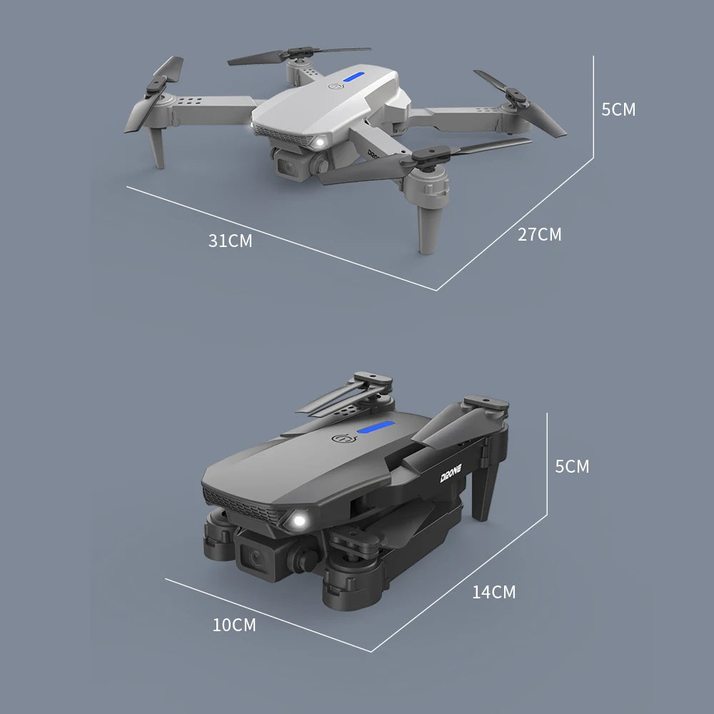 E88/E58  4K High-definition Drone Aerial Photography RC Aircraft Intelligent Fixed Height Four Axis Aircraft Children's Boy Toys
