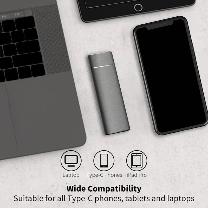 Mini USB Portable SSD 256TB 1TB 2TB High-speed Original Mass Storage SSD USB3.0 External Hard Drive for SSD Computer Laptop