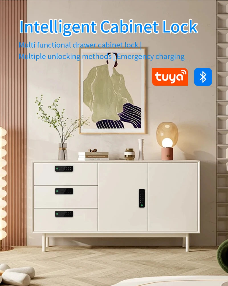 Smart Drawer Lock Invisible Electronic RFID 13.56MHz IC Cabinet Lock Unlock Intelligent Keyless Sensor Lock Easy To Install