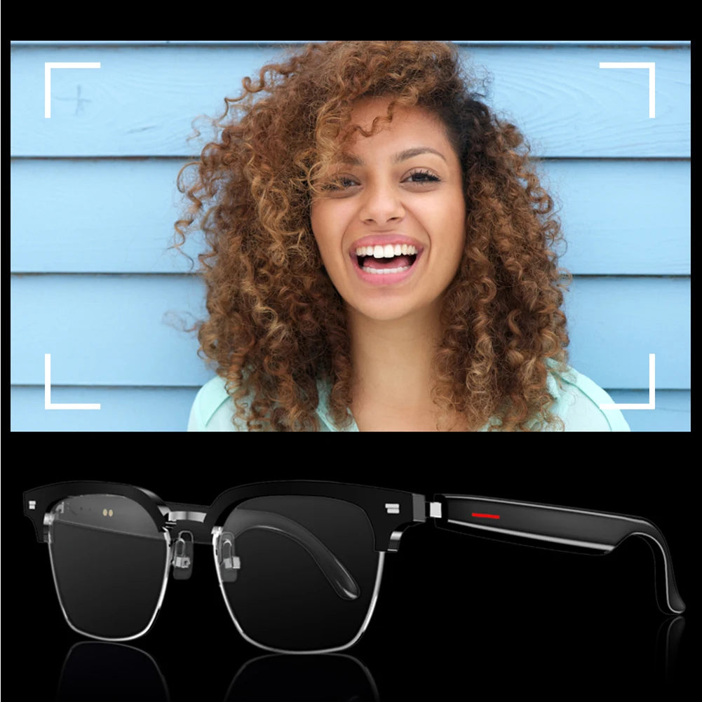 Outdoor Smart BT Glasses AI Voice Assistant Glasses Open Ear Sound Mic and Speakers Sport Glasses Touch Control Sunglasses