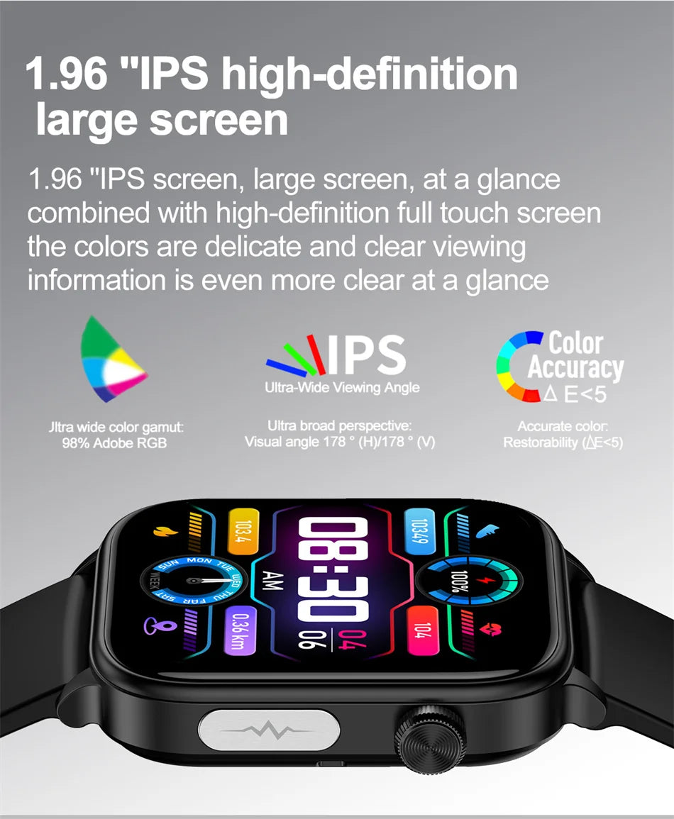 2025 New 24-Hour Health Monitoring Smart Watch Men Uric Acid Blood Lipids Heart Rate Bluetooth Call Smartwatch Women