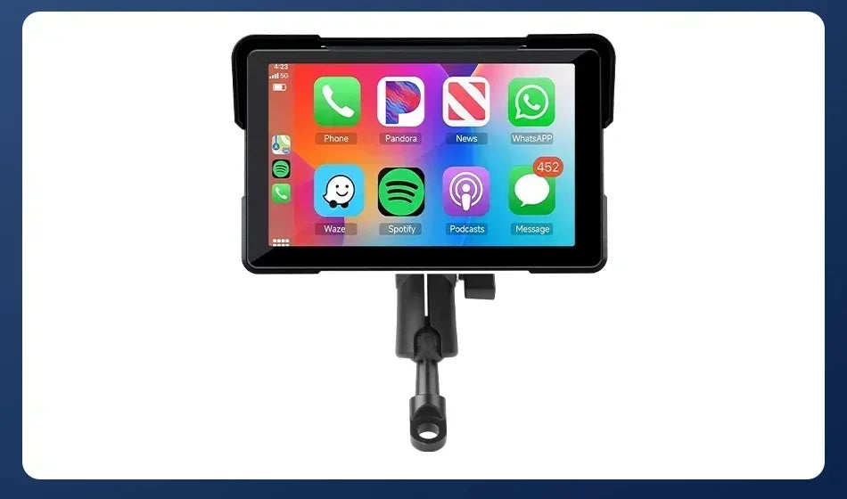 Jansite 5/7 inch Portable Carplay Motorcycle DVR GPS Navigation IPX7 Waterproof LCD Display For Wireless CarPlay Android Auto