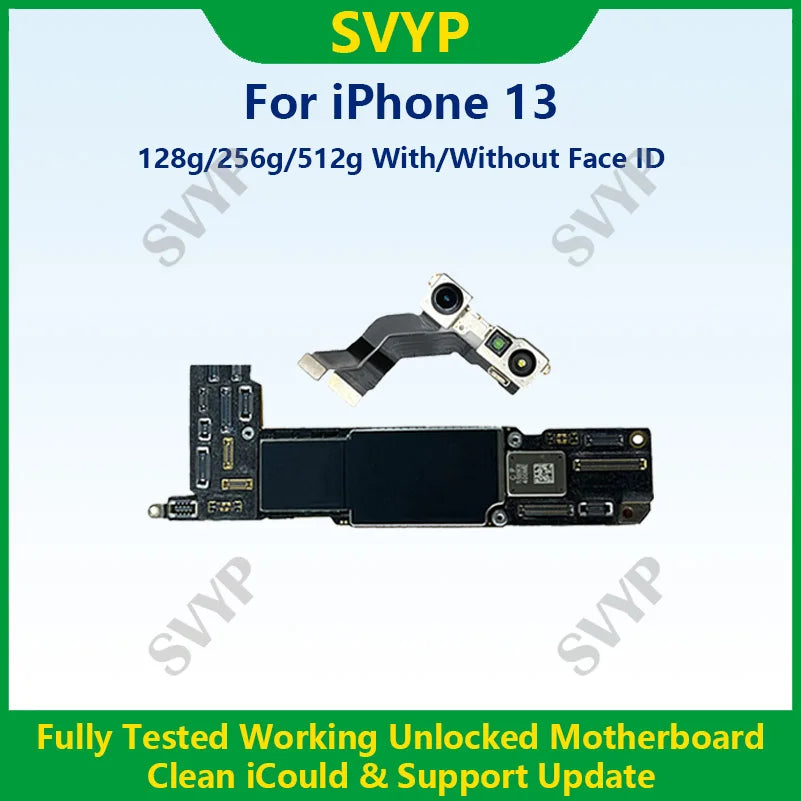 Fully Tested Authentic Motherboard For iPhone 13 Pro Max 128g/256g Unlocked Mainboard With Face ID Cleaned iCloud Fast Shipping