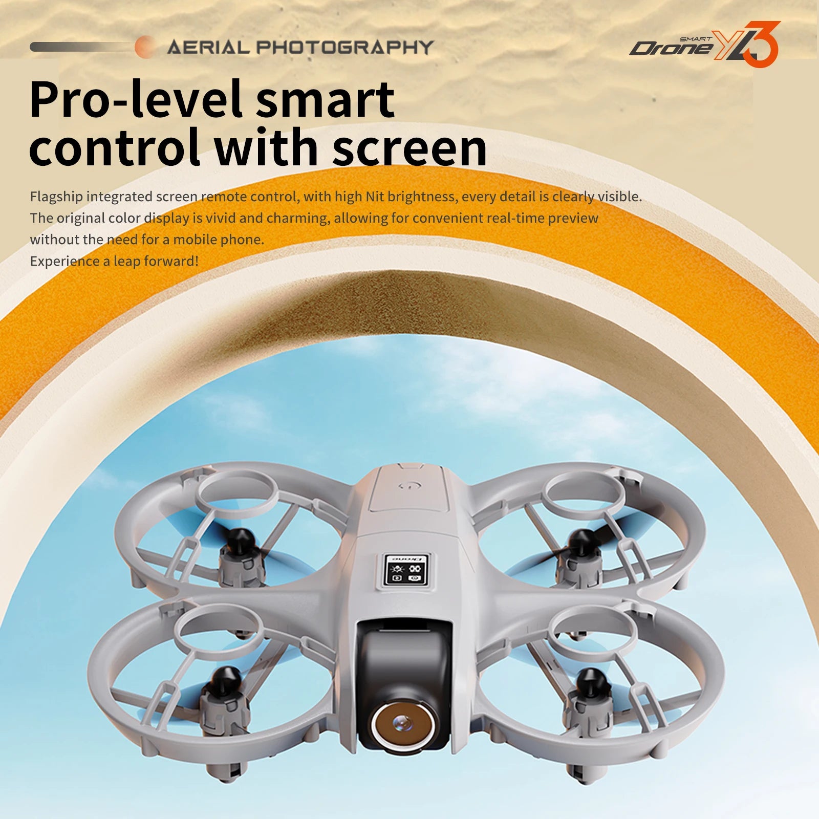 2026 Mini Quadcopter Screen Aerial Photography High-Definition Dual-Camera Foldable 3D Flip App Control Drone Optical Flow