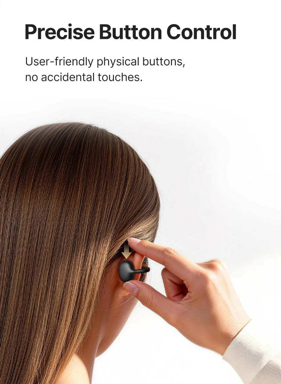 Baseus Bowie MC2 AIR Clip-on TWS Earbuds Ear Clips Wireless Earphones Bluetooth 6.0   Open earrings 4 Mic ENC Sports Headphone