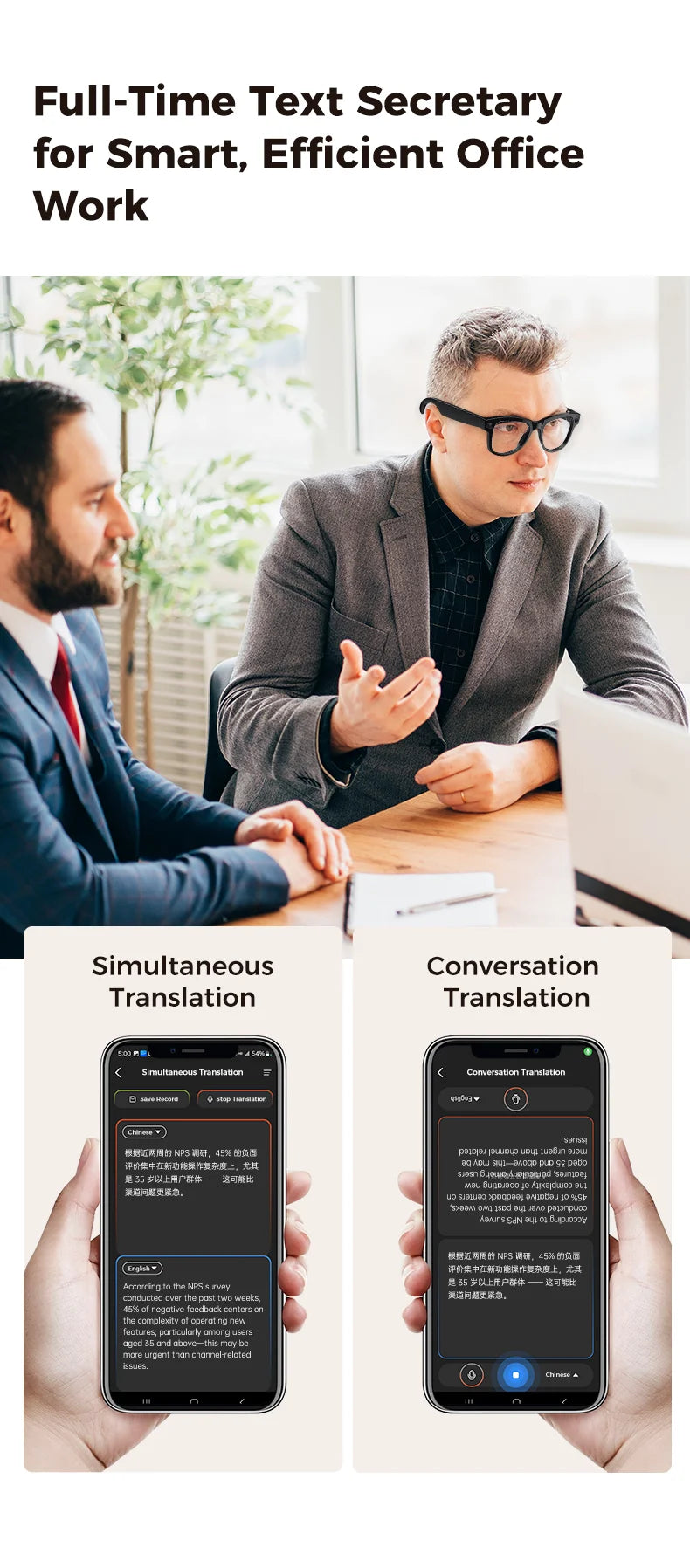 2026 4K HD AI Smart Glasses Chat GPT 800MP Camera Bluetooth Call 290mAh Battery 32GB Voice Assistant Control Smart Glasses 2026