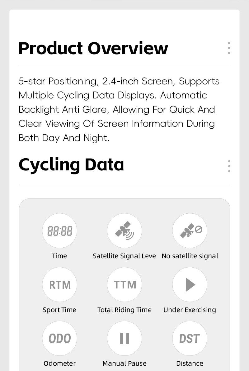 WEST BIKING Intelligent GPS Bicycle Computer Large Screen Wireless Cycling Speedometer IPX7 Waterproof Lightweight Bike Odometer