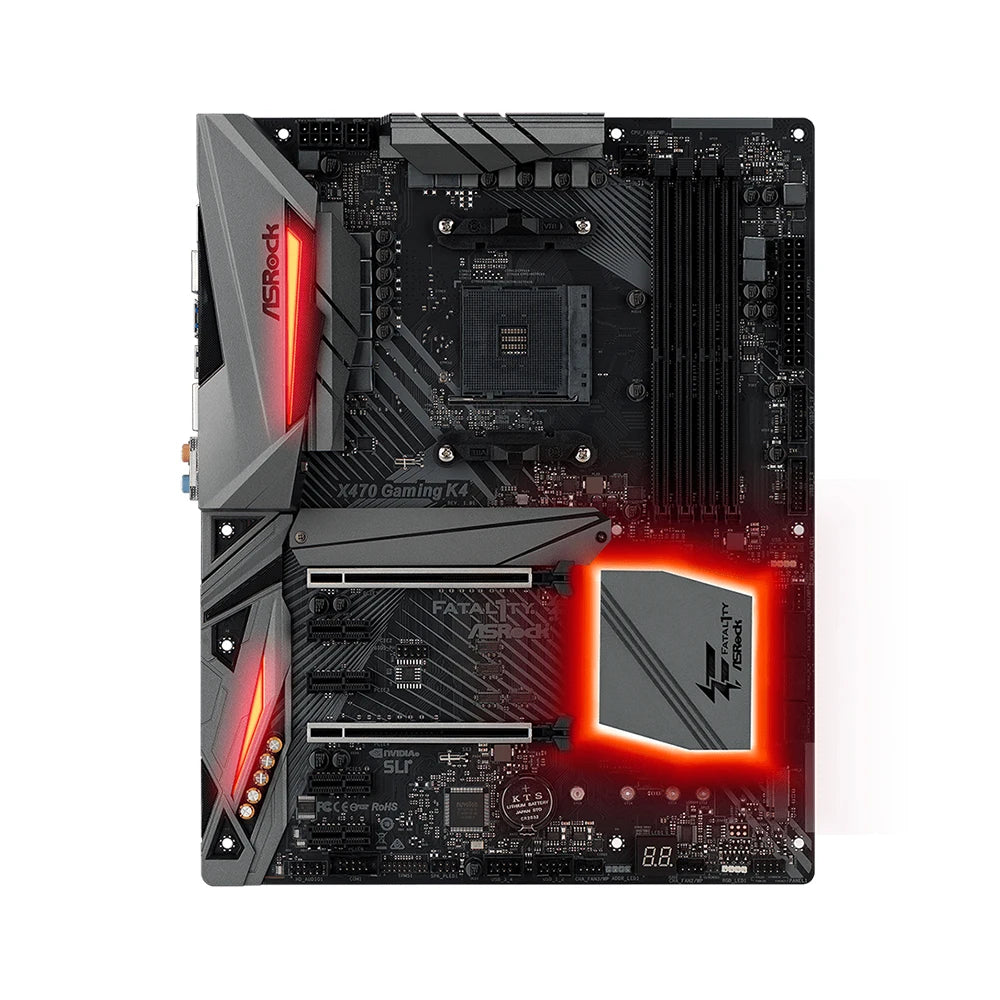 ASROCK X470 GAMING K4 Motherboard AMD AM4 Support 5800X3D 5700x3D 5700X 5600G 4600G CPU AMD X470 4xDDR4 HDMI ATX Mainboard