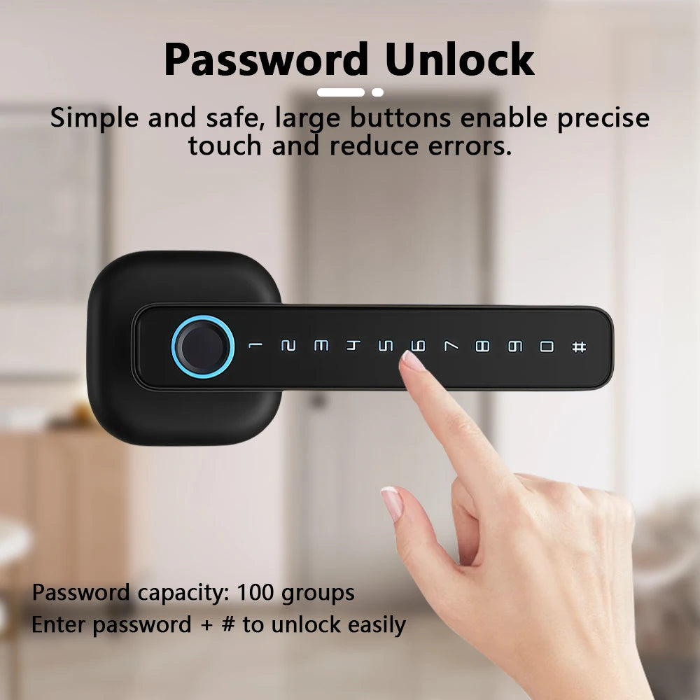CDOK 2025 New M6 Tuya Bluetooth smart lock, door lock, fingerprint lock, password lock, multiple unlocking methods