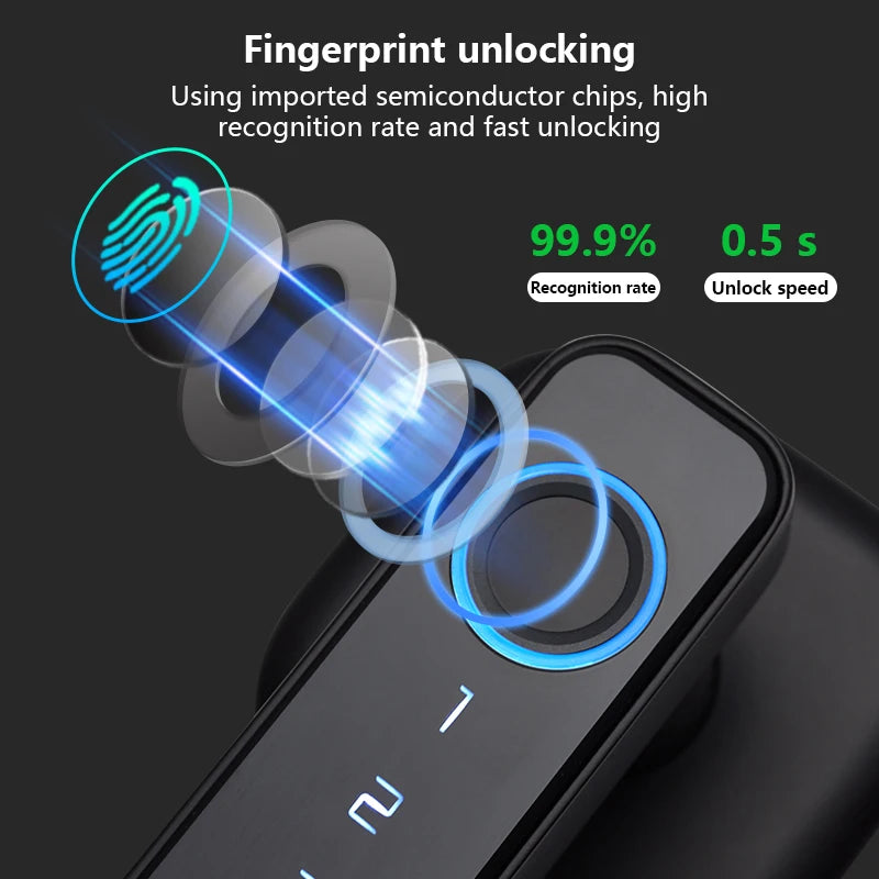 CDOK 2025 New M6 Tuya Bluetooth smart lock, door lock, fingerprint lock, password lock, multiple unlocking methods