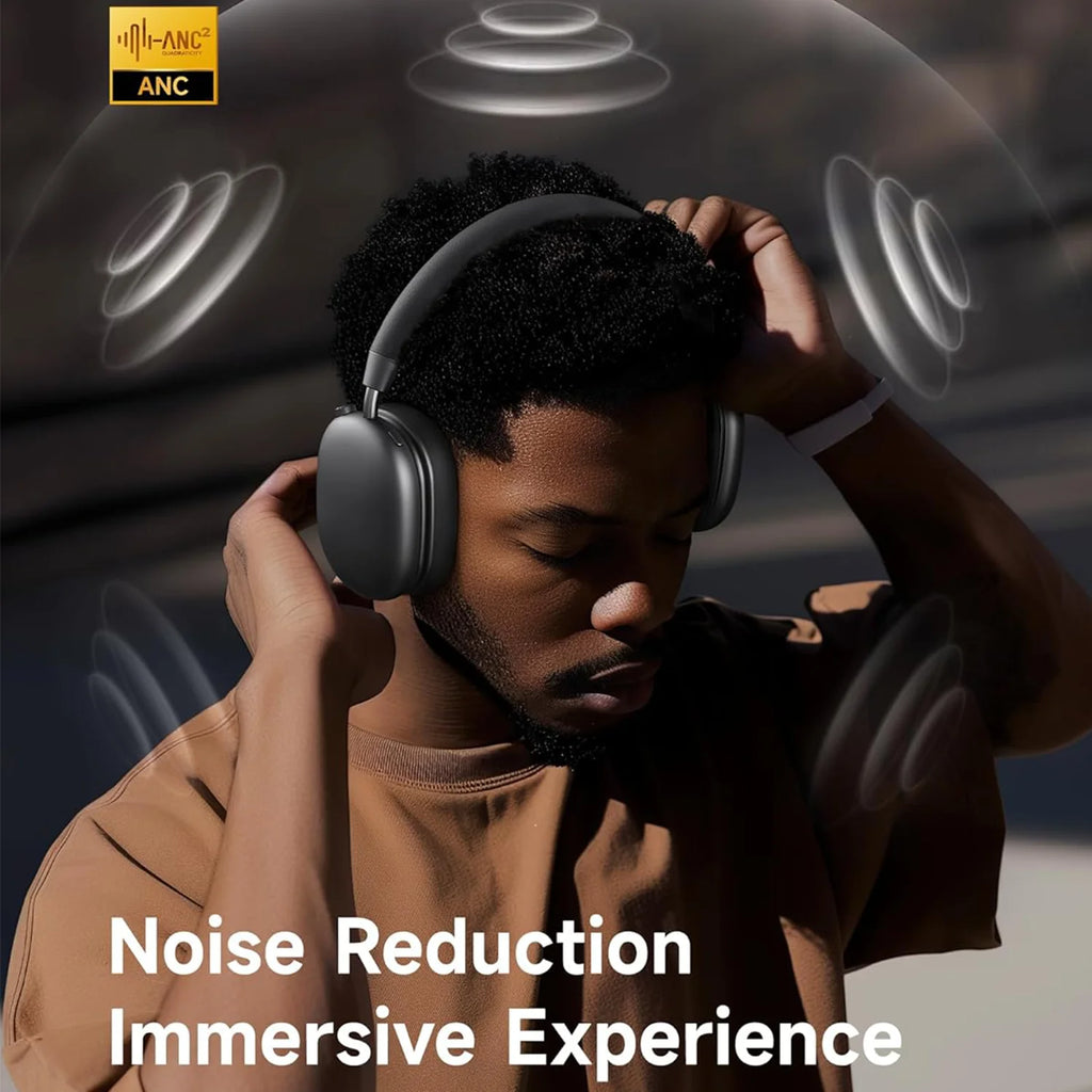 Wireless Bluetooth Gaming Headset Over Ear with Mic, Deep Bass Stereo Audio Headphones for PC Mobile Music
