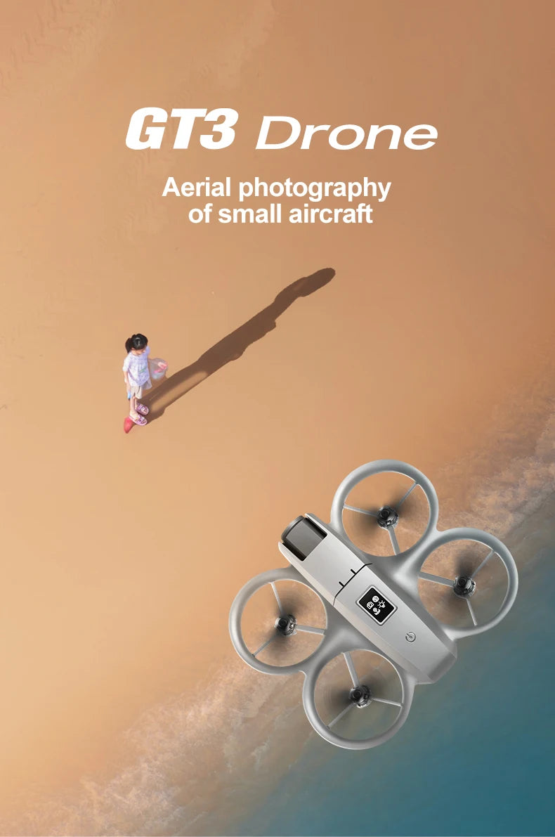 NEW GT3 Mini Foldable Drone With Lights 8k Aerial Photography Optical Flow Positioning 360° Obstacle Avoidance Helicopter Drone
