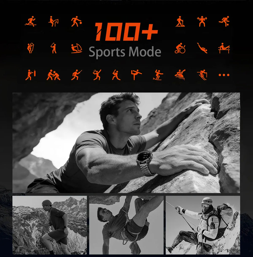 2026 New Military TANK SmartWatch Bluetooth call 10ATM Waterproof 1400mAh Battery Heart rate monitoring Outdoor Sports Watch Men