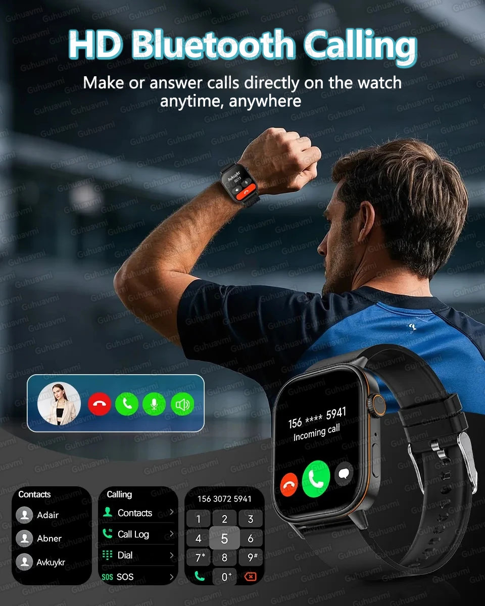 New For Android iOS Outdoor GPS SmartWatch Men 2.01" HD AMOLED Compass 420mAh 178+Sport Mode Waterproof Bracelet Smartwatch 2026