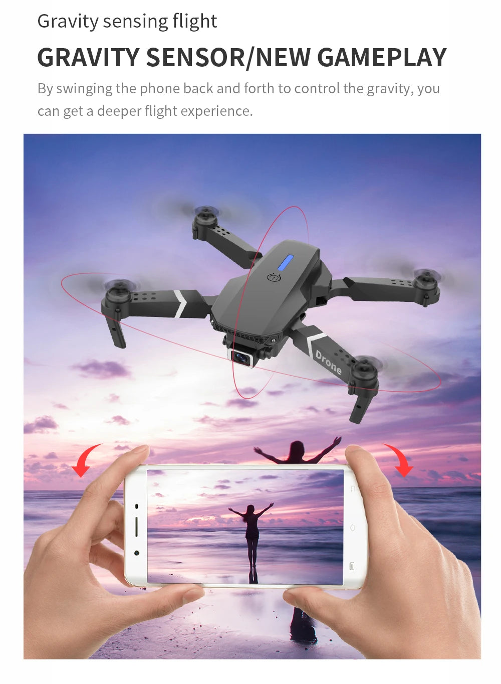 Hot Selling E88 Professional Mini RC Drone 4K Camera FPV Wifi Remote Control Toys for Beginners Quadcopter with HD Camera