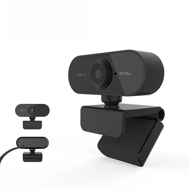 USB Webcam with Built-in Microphone, Plug and Play PC Camera 360° Rotatable for Video Calls, Zoom, Teams, Streaming