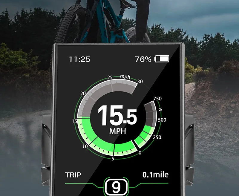 Bafang DPC18 Electric Bike Display with Speedometer USB Charging Port for Mid Drive Motor BBS01B BBS02B BBSHD Speedometer