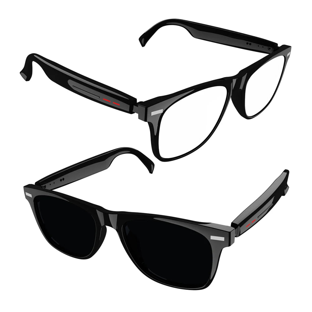 Outdoor Smart BT Glasses AI Voice Assistant Glasses Open Ear Sound Mic and Speakers Sport Glasses Touch Control Sunglasses
