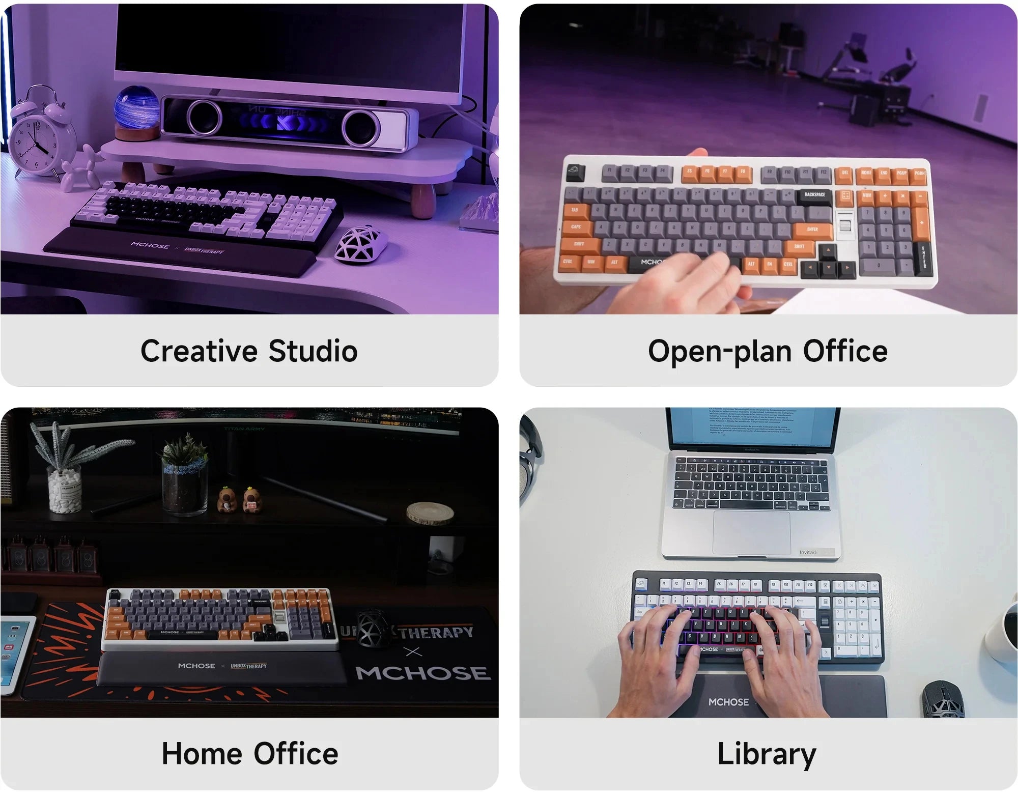 MCHOSE x Unbox Therapy - UT98 Gaming Mechanical Keyboard Wireless Quiet Offices KeyboardRGB Backlit Customized Silent Keyboard
