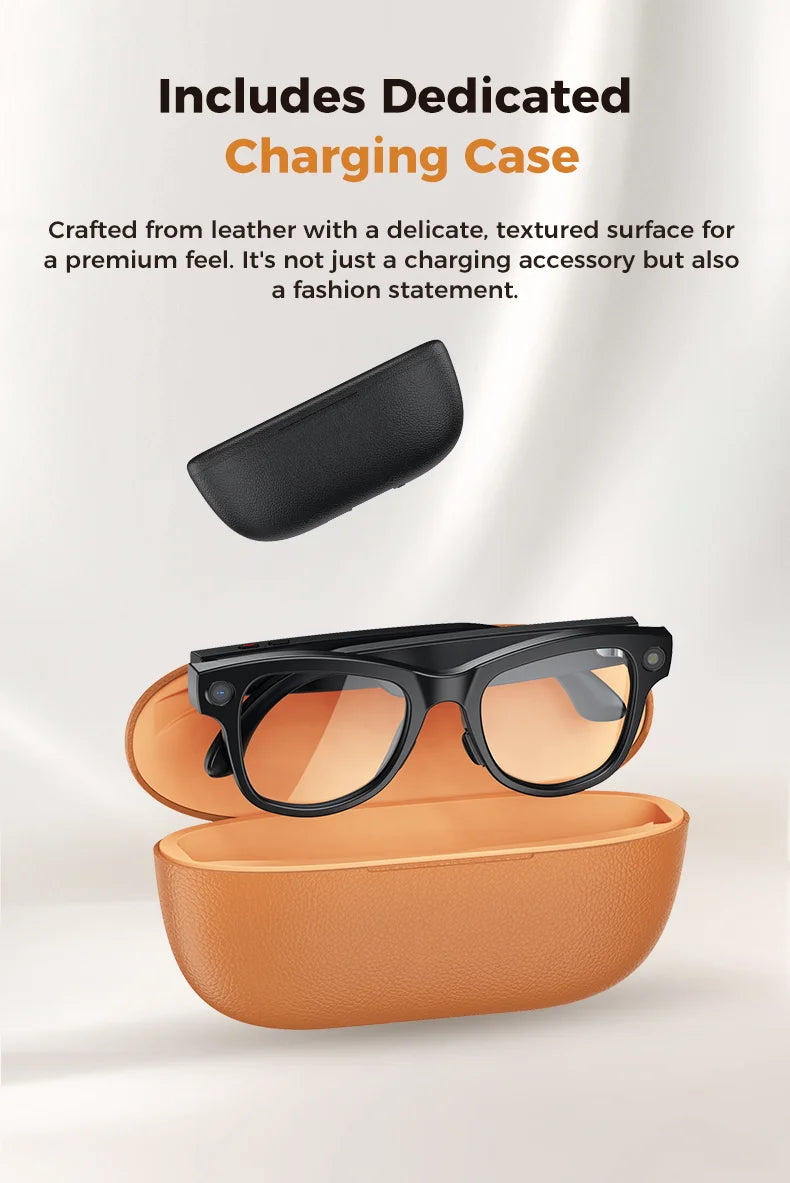 2026 4K HD AI Smart Glasses Chat GPT 800MP Camera Bluetooth Call 290mAh Battery 32GB Voice Assistant Control Smart Glasses 2026