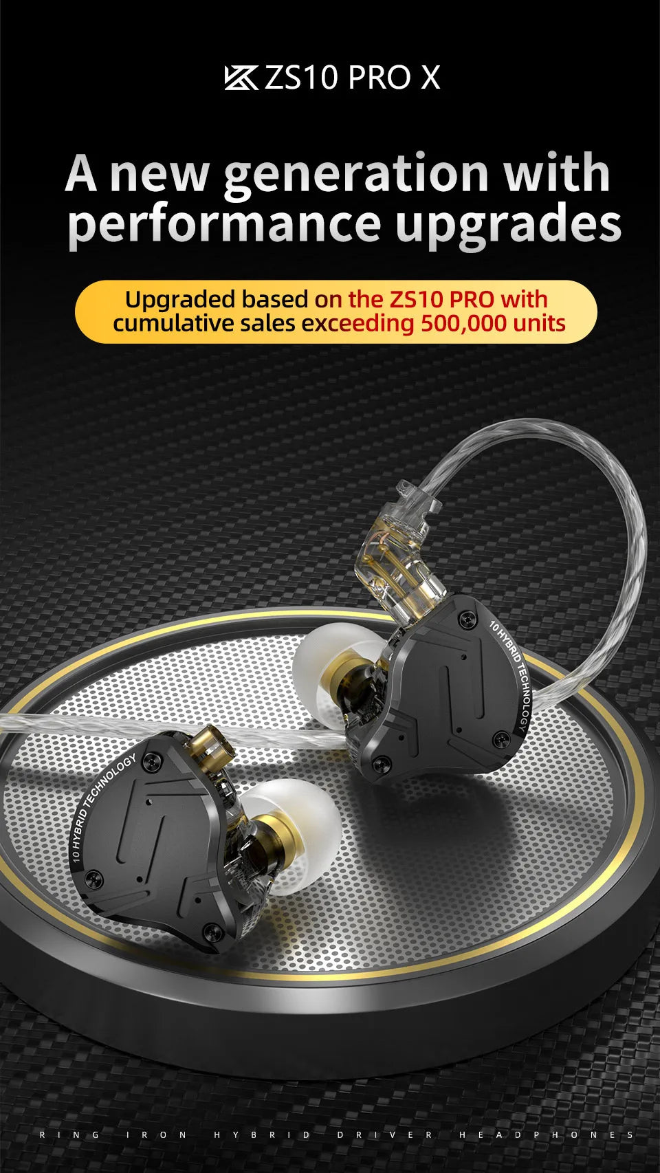 KZ ZS10 PRO X HIFI Bass Metal Hybrid In-ear Earphone Sport Noise Cancelling Headset Earbuds KZ ZSN PRO AS16 PRO AS12 ZSX ZEX