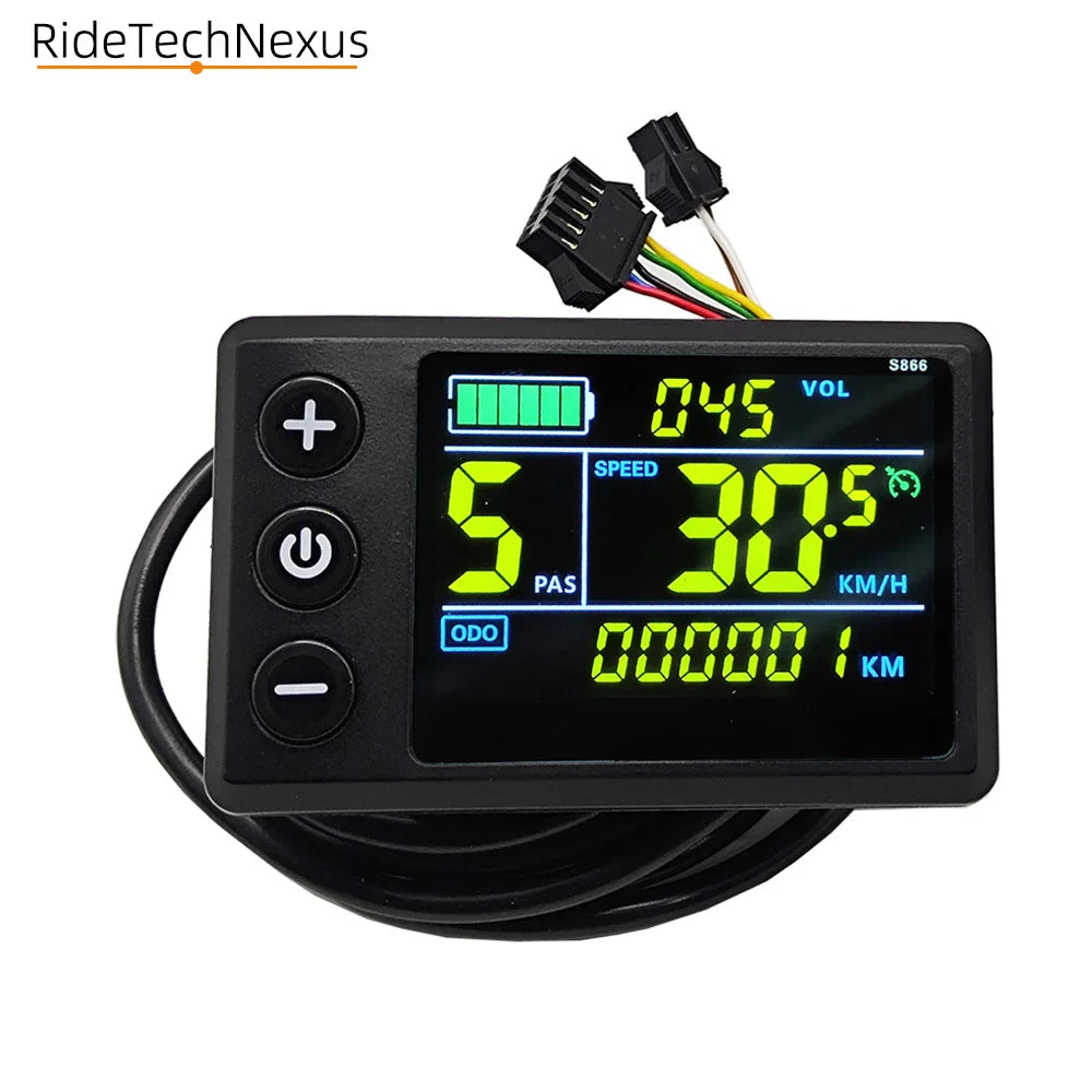 36V 48V 60V 25A 500W 750W E-bike Brushless Motor Sine Wave Controller S866 LCD Color Display for Electric Mountain Bike Scooter