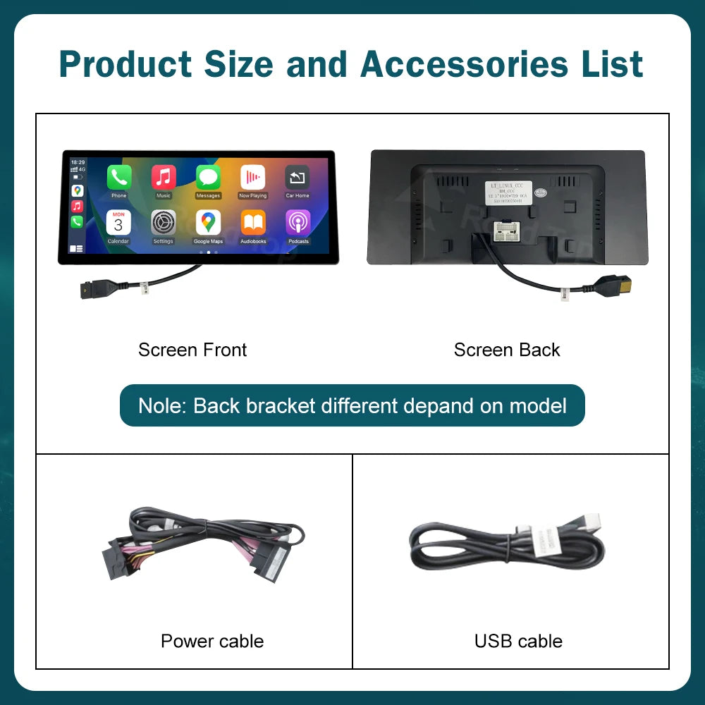 12.3 RoadTop Wireless CarPlay Android Auto Multimedia Linux Screen For BMW Series 1 2 F20 F21 F22 F23 F45 F46 NBT EVO 2012-2018