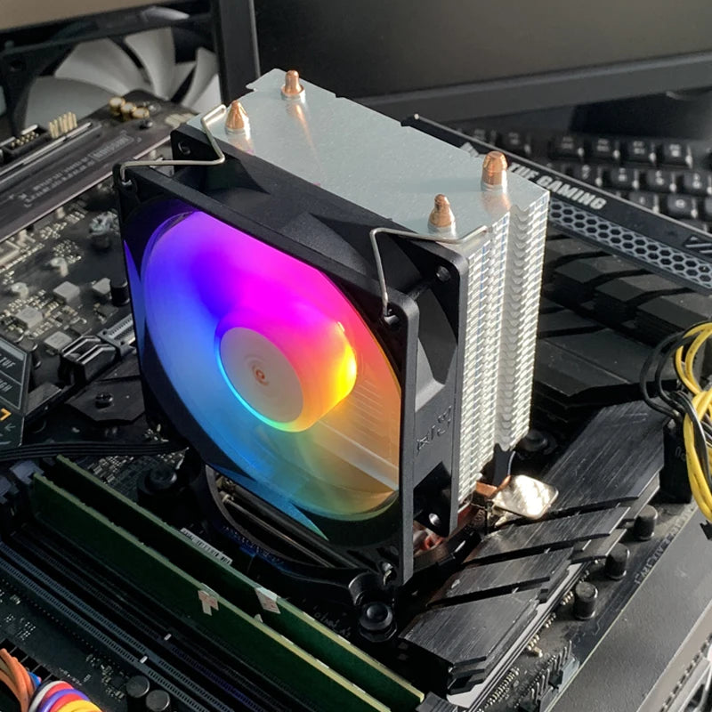 X99 CPU Air Cooler 2/4 Heat pipes 3PIN/4PIN Quiet CPU RGB Cooling Fan For Intel LGA 775 1366 1151 1155 1200 1700 2011 AM4 AM5