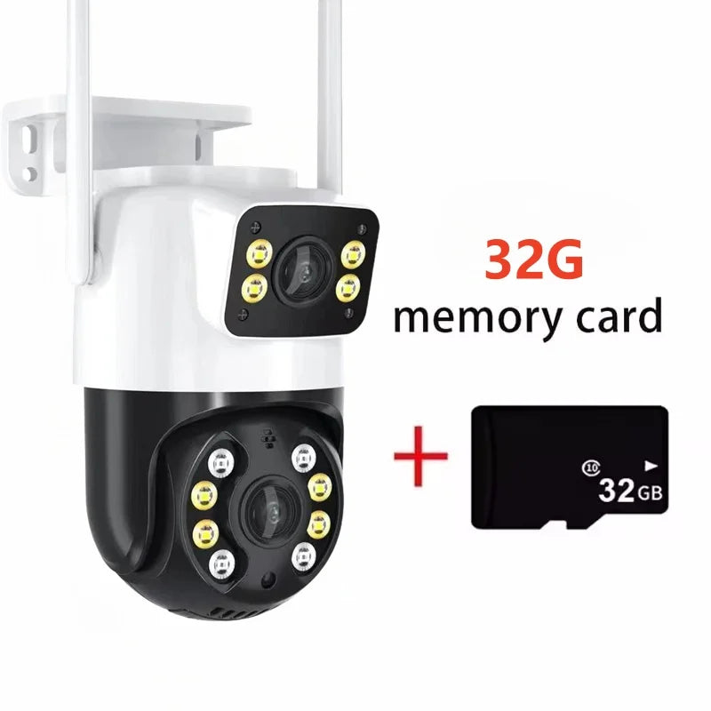 4K 8MP WiFi Surveillance Camera Dual Lens 10X Zoom PTZ IP Camera Auto Tracking Audio Video ONVIF Security CCTV Camera YOOSEE