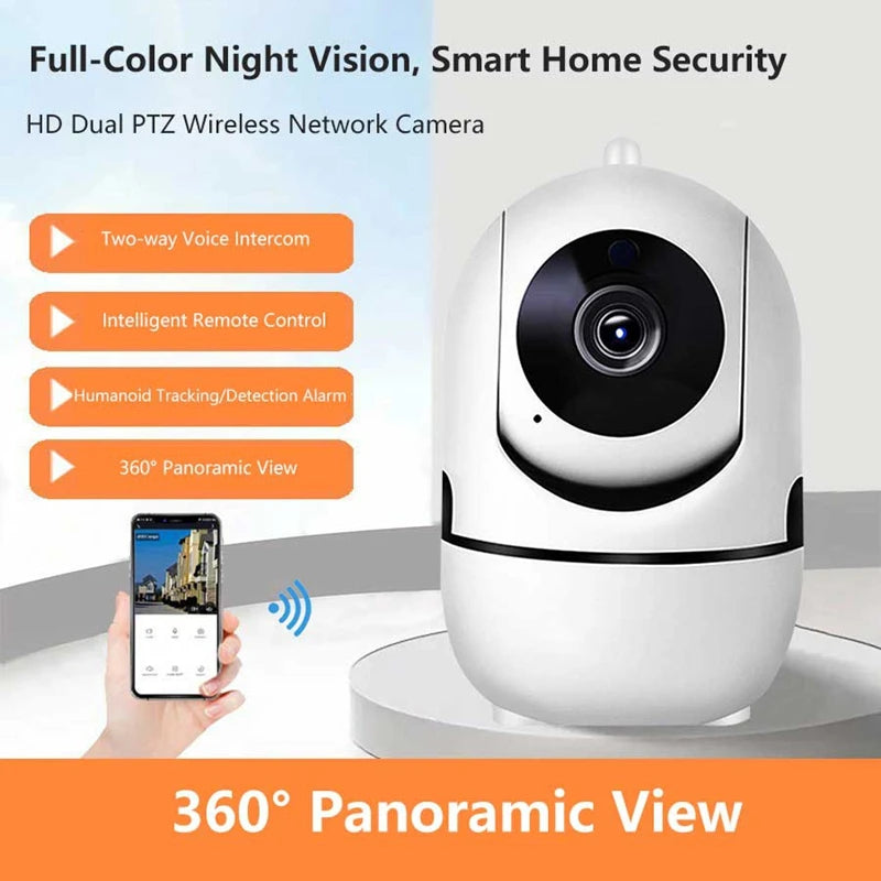 Lenovo Mini Smart Home Camera Infrared HD Wireless WiFi Surveillance Camera with 5MP Full-Color Night Vision Security Camera