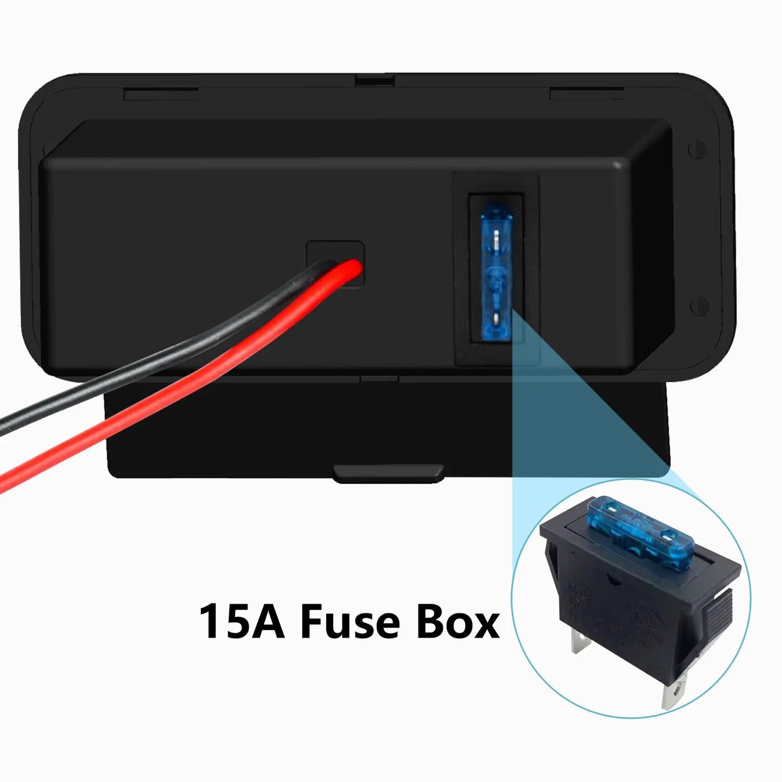 12V 3 Port Car Cigarette Lighter Socket Dual PD3.0 USB Outlet Car Charger Port with ON-OFF Switch for Marine Bus Boat Marine RV