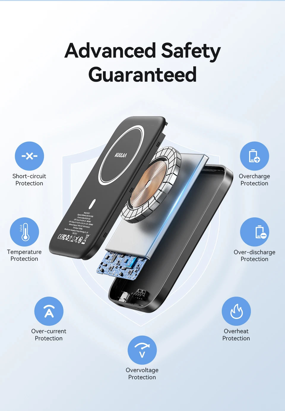 KUULAA Magnetic Power Bank 5000mAh Portable Charger Wireless Fast Charging PD20W PowerBank for Magsafe for iPhone 17 16 Pro Max