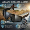 New AI smart shooting&recording glasses with 800W camera, HD anti-shake bicycle riding shooting artifact, windproof goggles 2026