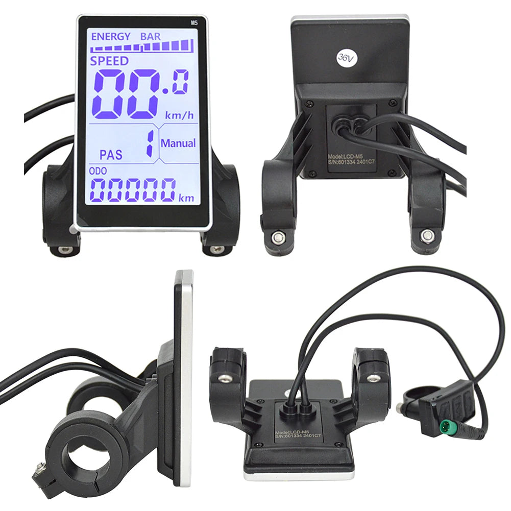 E-bike Display 24-48V Electric Bike LCD Display Meter Waterproof Electric Scooter Panel Screen for Mountain Electric Bike Parts
