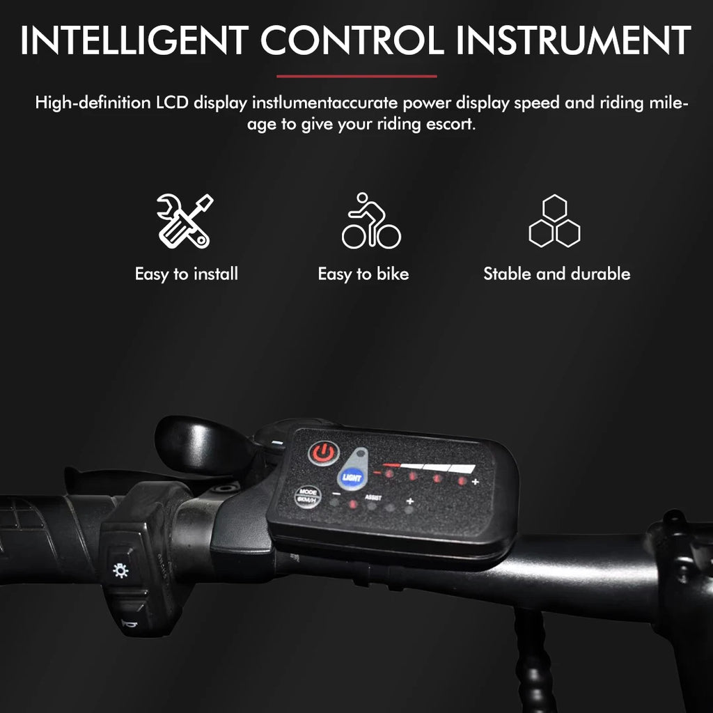 UART 2 Multifunctional LCD Screen Electric Bicycle Display Computer Bike Rainproof Speedometer Odometer Cycling Waterproof