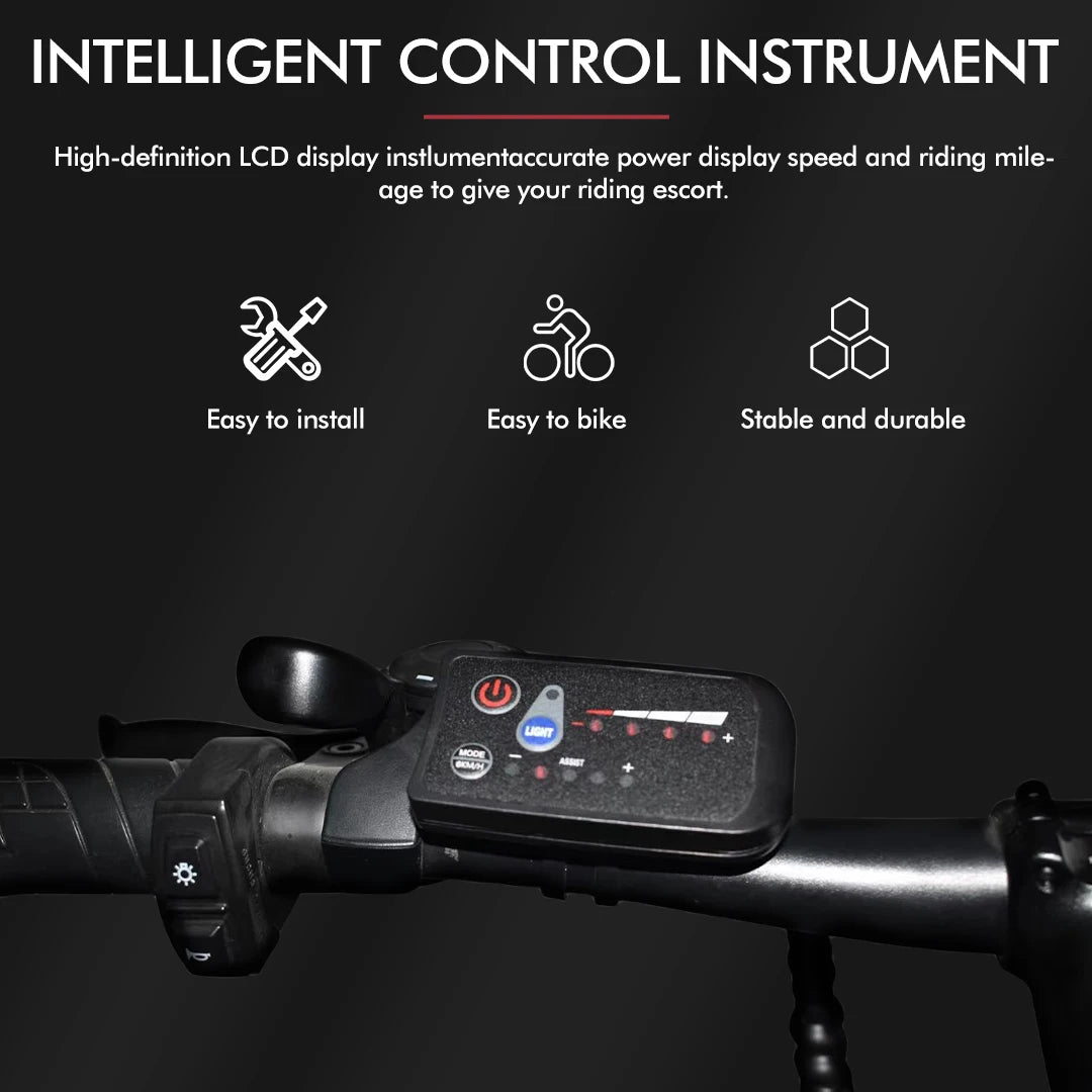 UART 2 Multifunctional LCD Screen Electric Bicycle Display Computer Bike Rainproof Speedometer Odometer Cycling Waterproof