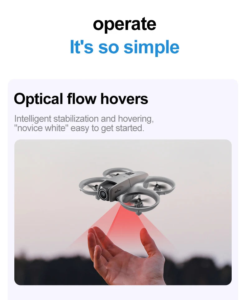 NEW GT3 Mini Foldable Drone With Lights 8k Aerial Photography Optical Flow Positioning 360° Obstacle Avoidance Helicopter Drone