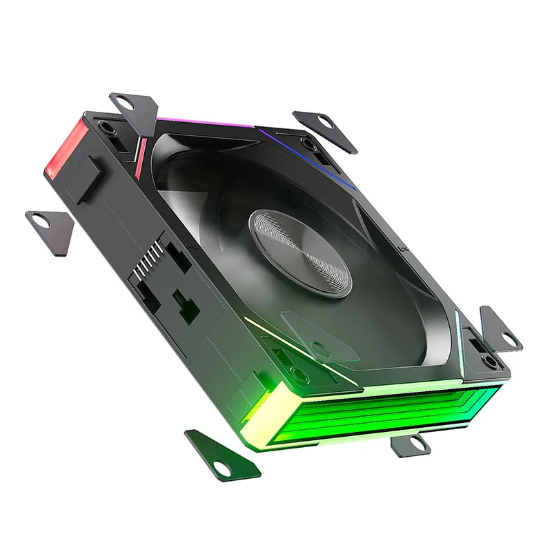 TEUCER JM-5 3-in-1 ARGB PC Fan 800-2000RPM Case Fan Compatible with 240 360 Water Cooling Radiator Wireless Cooling Fan Kit