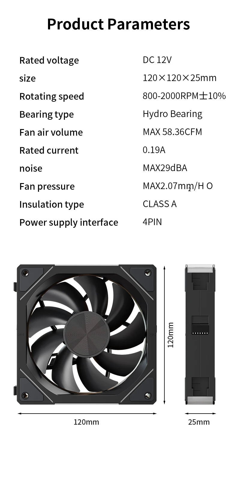 TEUCER JM-5 3-in-1 ARGB PC Fan 800-2000RPM Case Fan Compatible with 240 360 Water Cooling Radiator Wireless Cooling Fan Kit