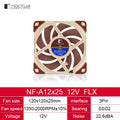 Noctua NF-A12x25 120mm 12v/5v Cooling fan 3pin/4pin PWM quiet Radiator For Computer Case Cooling CPU cooler fan Replace