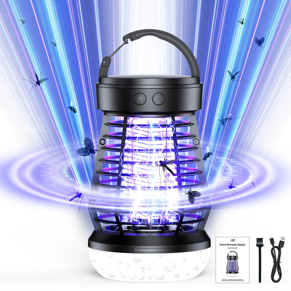 Indoor mosquito killer lamp 2000V, dual-use for outdoor and indoor, with rechargeable insect and fly catcher
