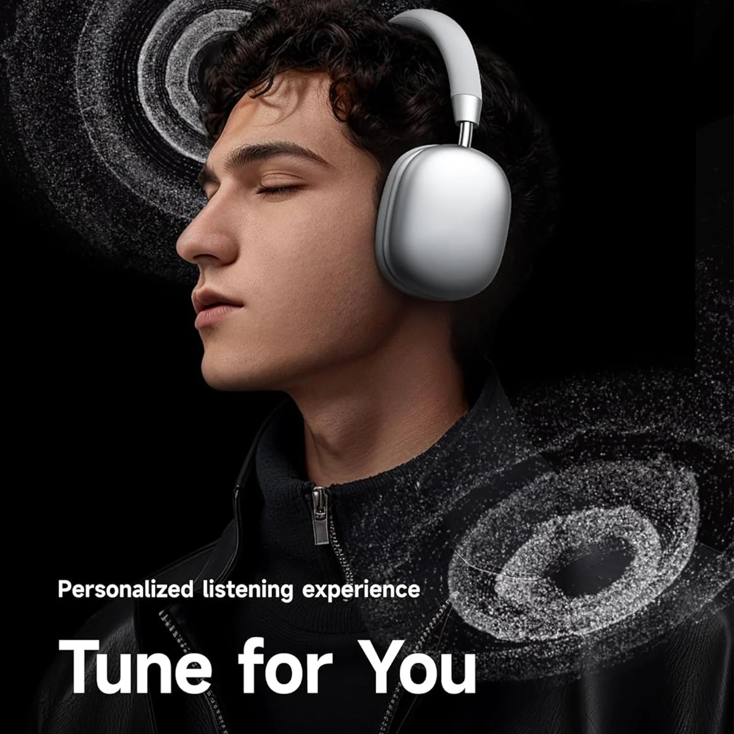 Wireless Bluetooth Gaming Headset Over Ear with Mic, Deep Bass Stereo Audio Headphones for PC Mobile Music