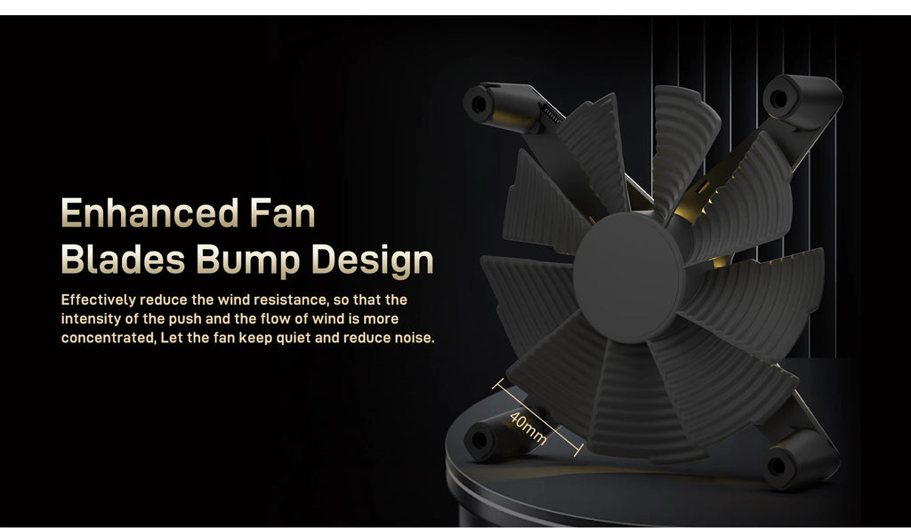 ALSEYE X12 Case cooling fan ARGB light synchronization PWM temperature control Silent frameless fan