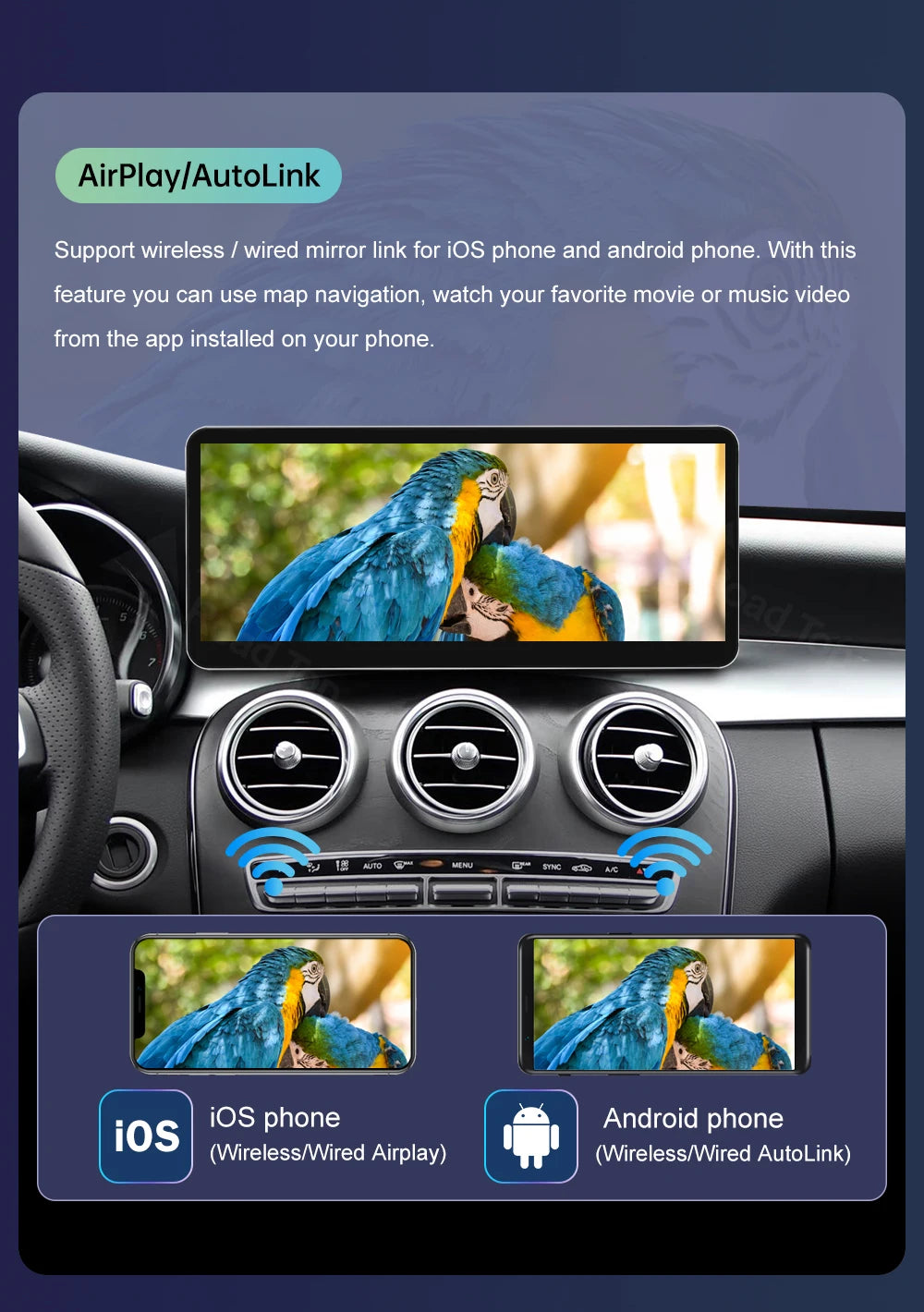 New 12.3" Linux Touch Screen for Mercedes Benz W205 GLC C V Class V447 GLA CLA NTG5.0 2015-2019 Wireless Carplay Android Auto